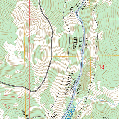 US Forest Service - Topo Durrwood Creek, CA FSTopo Legacy digital map