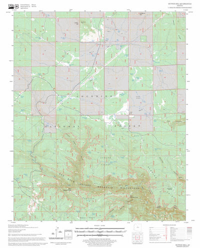US Forest Service - Topo Dutton Hill, AZ FSTopo Legacy digital map