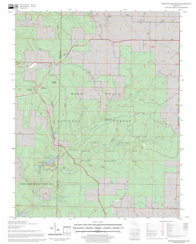 US Forest Service - Topo Dyestone Mountain, MO FSTopo Legacy digital map
