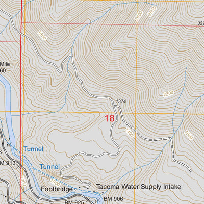 US Forest Service - Topo Eagle Gorge, WA FSTopo Legacy digital map