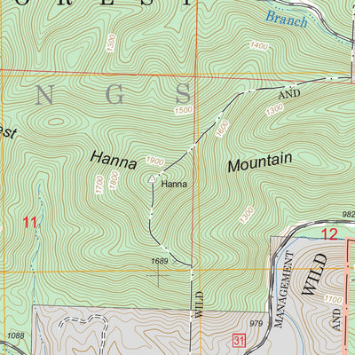 US Forest Service - Topo Eagle Mountain, AR FSTopo Legacy digital map
