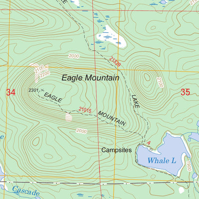 US Forest Service - Topo Eagle Mountain, MN FSTopo Legacy digital map
