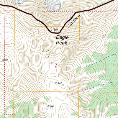 US Forest Service - Topo Eagle Peak, WY FSTopo Legacy digital map