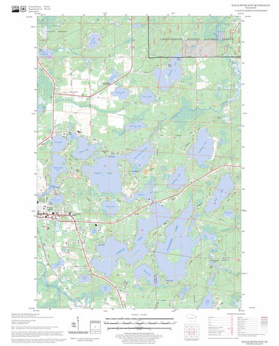 US Forest Service - Topo Eagle River East, WI FSTopo Legacy digital map
