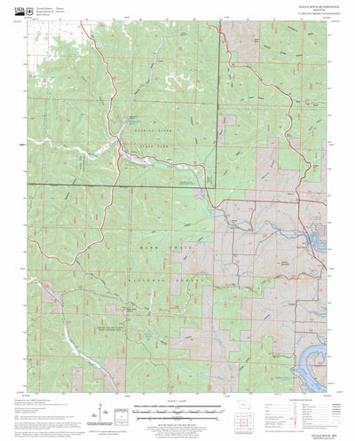 US Forest Service - Topo Eagle Rock, MO FSTopo Legacy digital map