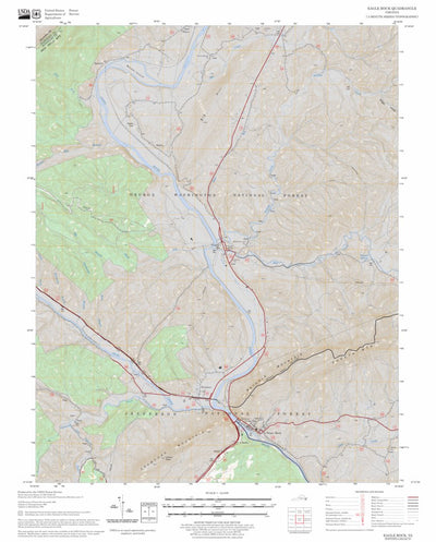US Forest Service - Topo Eagle Rock, VA FSTopo Legacy digital map