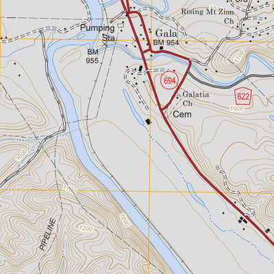 US Forest Service - Topo Eagle Rock, VA FSTopo Legacy digital map