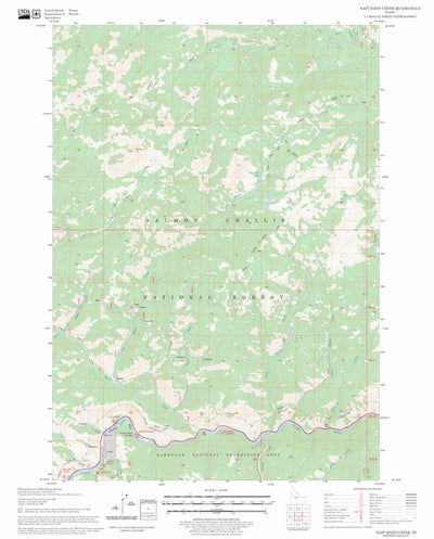 US Forest Service - Topo East Basin Creek, ID FSTopo Legacy digital map
