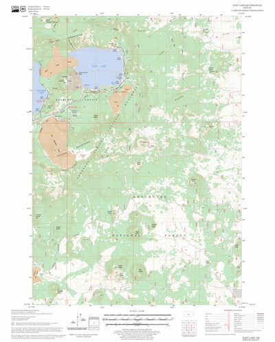 US Forest Service - Topo East Lake, OR FSTopo Legacy digital map