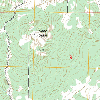 US Forest Service - Topo East Lake, OR FSTopo Legacy digital map