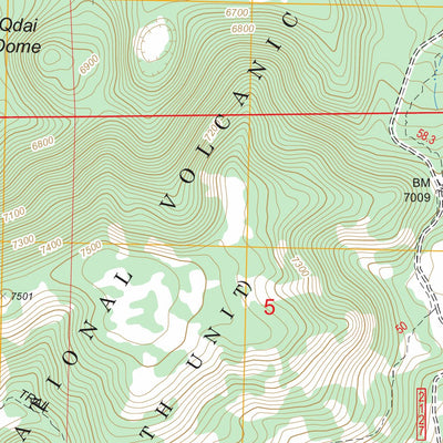 US Forest Service - Topo East Lake, OR FSTopo Legacy digital map