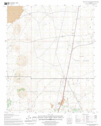 US Forest Service - Topo East of S P Mountain, AZ FSTopo Legacy digital map