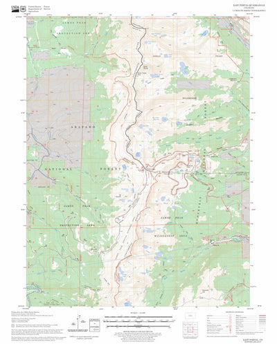 US Forest Service - Topo East Portal, CO FSTopo Legacy digital map