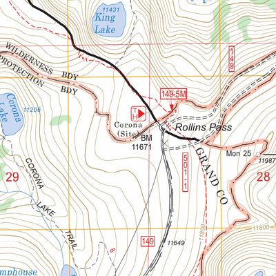 US Forest Service - Topo East Portal, CO FSTopo Legacy digital map