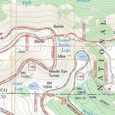 US Forest Service - Topo East Portal, CO FSTopo Legacy digital map