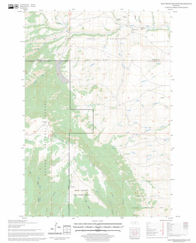 US Forest Service - Topo East Pryor Mountain, MT FSTopo Legacy digital map