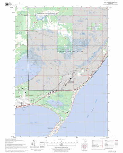 US Forest Service - Topo East Tawas, MI FSTopo Legacy digital map