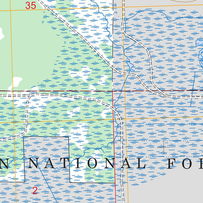 US Forest Service - Topo East Tawas, MI FSTopo Legacy digital map