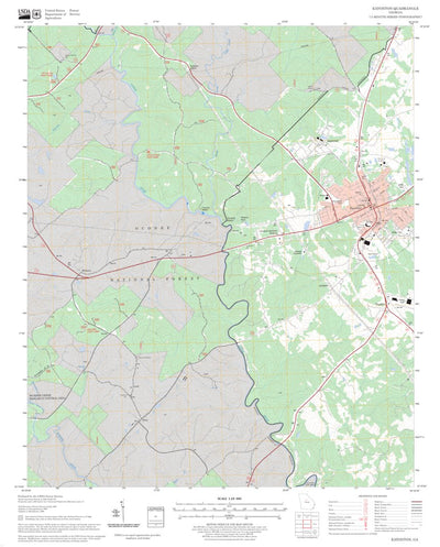 US Forest Service - Topo Eatonton, GA digital map