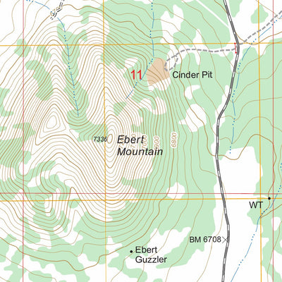 US Forest Service - Topo Ebert Mountain, AZ FSTopo Legacy digital map