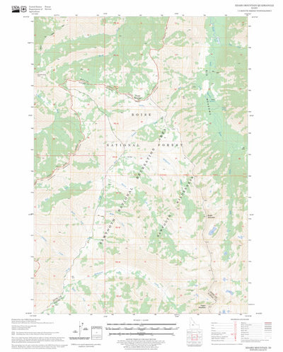 US Forest Service - Topo Edaho Mountain, ID FSTopo Legacy digital map