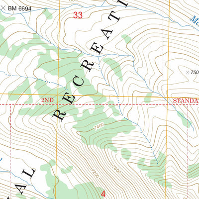 US Forest Service - Topo Edaho Mountain, ID FSTopo Legacy digital map
