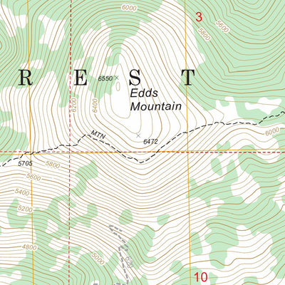 US Forest Service - Topo Edds Mountain, WA FSTopo Legacy digital map