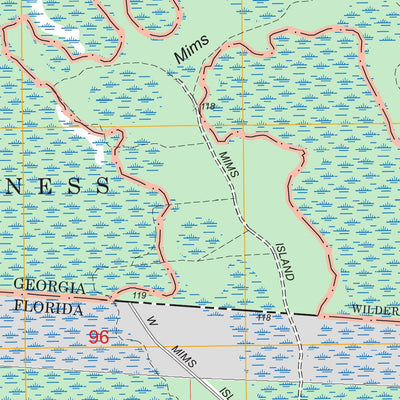 US Forest Service - Topo Eddy, FL - GA FSTopo Legacy digital map