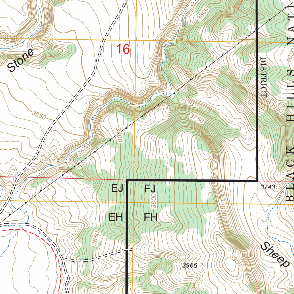 Edgemont, SD FSTopo Legacy Map by US Forest Service - Topo | Avenza Maps
