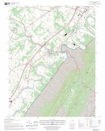 US Forest Service - Topo Edinburg, VA FSTopo Legacy digital map