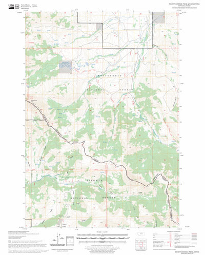 US Forest Service - Topo Eighteenmile Peak, MT - ID FSTopo Legacy digital map