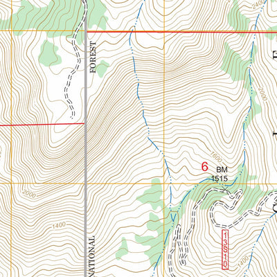 US Forest Service - Topo El Cajon Mountain, CA FSTopo Legacy digital map