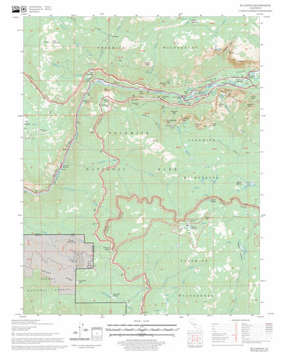 US Forest Service - Topo El Capitan, CA FSTopo Legacy digital map