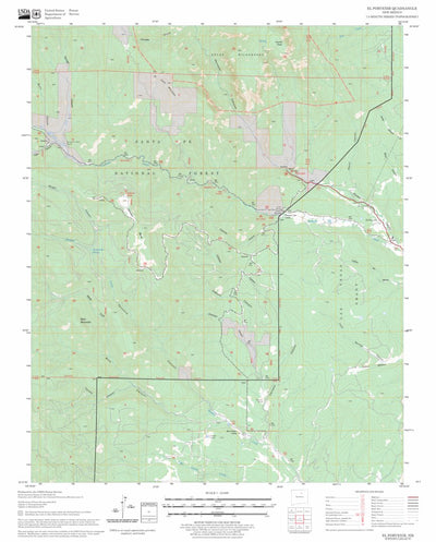 US Forest Service - Topo El Porvenir, NM FSTopo Legacy digital map