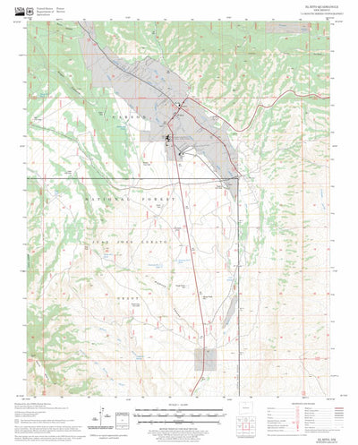 US Forest Service - Topo El Rito, NM FSTopo Legacy digital map