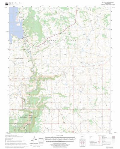 US Forest Service - Topo El Vado, NM FSTopo Legacy digital map