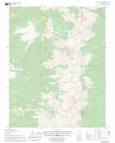 US Forest Service - Topo El Valle Creek, CO FSTopo Legacy digital map