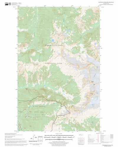 US Forest Service - Topo Eldorado Peak, WA FSTopo Legacy digital map