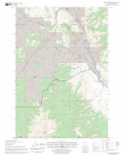 US Forest Service - Topo Electric Peak, MT - WY FSTopo Legacy digital map