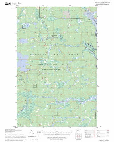 US Forest Service - Topo Elephant Lake, MN FSTopo Legacy digital map