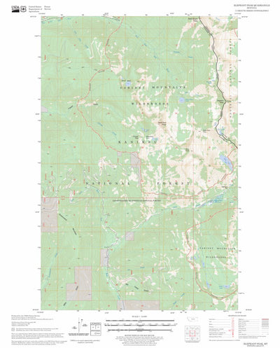 US Forest Service - Topo Elephant Peak, MT FSTopo Legacy digital map