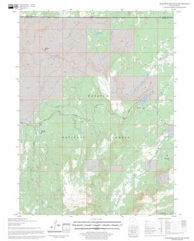 US Forest Service - Topo Elizabeth Mountain, UT - WY FSTopo Legacy digital map