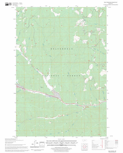 US Forest Service - Topo Elk Creek, MT FSTopo Legacy digital map