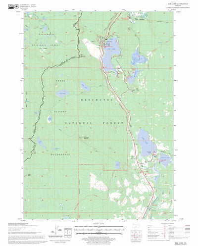 US Forest Service - Topo Elk Lake, OR FSTopo Legacy digital map