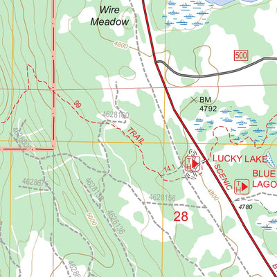 US Forest Service - Topo Elk Lake, OR FSTopo Legacy digital map