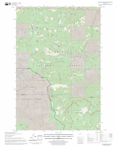 US Forest Service - Topo Elk Mountain, MT FSTopo Legacy digital map