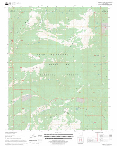 US Forest Service - Topo Elk Mountain, NM FSTopo Legacy digital map