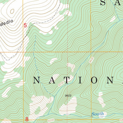 US Forest Service - Topo Elk Mountain, NM FSTopo Legacy digital map