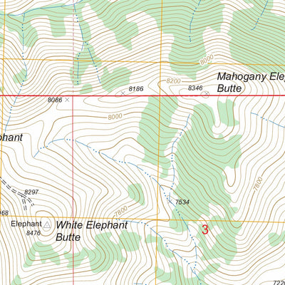 US Forest Service - Topo Elk Mountain, NV - ID FSTopo Legacy digital map