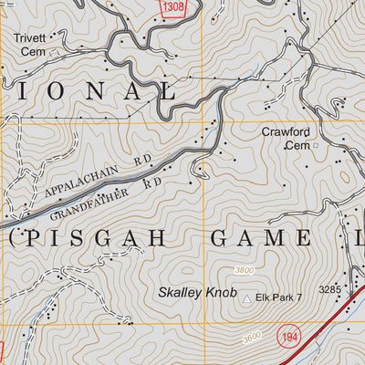 US Forest Service - Topo Elk Park, NC - TN FSTopo Legacy digital map